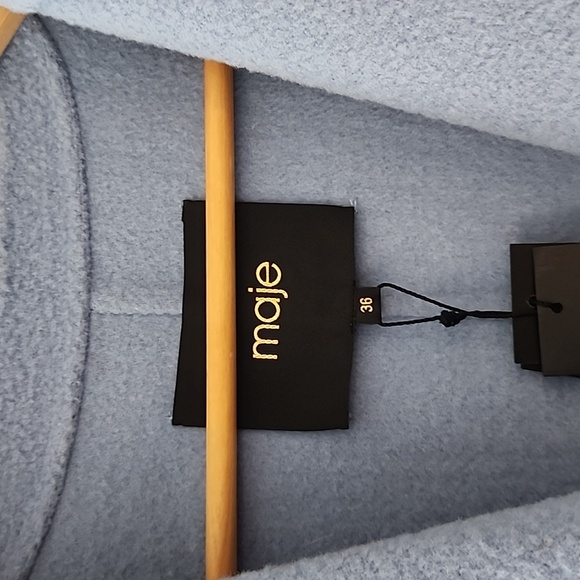 Maje Coat in Blue Size S New - Picture 3 of 10